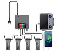 LYONGTECH Cargador de batería LCD para dji Air 3S,Air 3 Dron, estación de Carga de batería paralela, Charger Hub,Display Charging Accesorios
