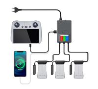 LYONGTECH Cargador de batería LCD para DJI Mini 4/3 Pro.Mini 3 Drone, estación de carga de batería paralela 5 en 1, Charger Hub,Display Charging Accesorios