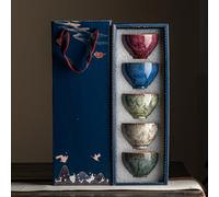 LYONPIKE Leisure Horn Becomes a Teacup Master Cup Teacup - Juego de cuencos de té de cerámica kung fu, regalo para el hogar, lámpara de construcción, taza de cinco elementos