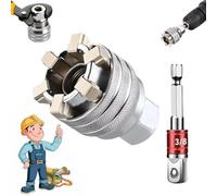 Lyoveu Multifunctional Universal Socket Wrench Tool,10-19mm Universal Socket Tool Adjustable Drive Socket Wrench Sleeve,Magic Sleeve Sturdy Steel Drive Socket,for 3/8" Drive Ratchet Torque Wrench
