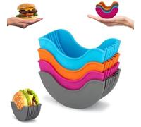 Lyoveu Retráctil Soporte De Hamburguesa，Soportes De Burger De Silicona Reutilizables,Soporte para Sándwiches, Burger Buddy Caja De Fijas De Hamburguesas para Amantes De Hamburguesas, Adulto, Niño