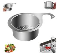 Lyoveu Stainless Steel Swan Sink Strainer Basket,Swan Drain Basket for Kitchen Sink, Multifunction Sink Strainer, Side Kitchen Sink Swan Drain Strainer Basket Corner,Kitchen Triangular Sink Filter