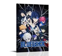 LYOZYMX Blue Lock - Póster decorativo de anime clásico de anime, pintura decorativa para dormitorio, 60 x 90 cm, estilo marco
