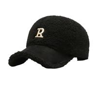 LYP-DEINEOMGS Lambs Wool Baseball Cap For Winter Warmth Soft Adjustable Fit Outdoor Cap Cozy Comfort Design Breathable Everyday Wear Seasonal Headwear Stylish Cold Weather(Black_56-60cm 2pcs)