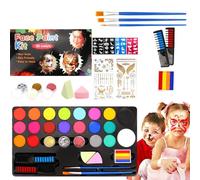 LYPPUL 35PCS Pintacaras Infantil, Pinturas Cara para Niños, Pintura Cara Niños, Pintura Cara Niños Hipoalergenica, 20 Colores Pintura Facial de Halloween/Navidad/Cosplay, Todos los Estaciones