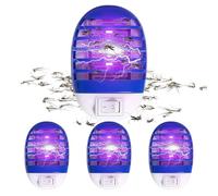 LYPPUL Conector para mosquitos, 4 unidades, matainsectos eléctrico, trampa para insectos UV, trampa para moscas, mosquitos, mosquitos, polillas, para dormitorio, salón, oficina, cocina