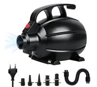 LYPPUL Inflador Electrico, 600W Hinchador Electrico, Inflador Colchon Hinchable con 5 Boquillas, Bomba De Aire Eléctrica para Colchoneta Colchon Cama Coche Camping Piscina