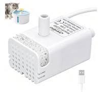 LYPPUL Mini Bomba de Agua, Bomba de Fuente de Agua para Mascotas 200 l/h, 1 W, Bomba de Fuente para Gatos para acuarios y Fuentes de Agua para Mascotas