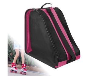 LYPPUL Mochila para Patines, Bolsa para Patines de Tela Oxford, Bolsa Patines 4 Ruedas con Correa de Hombro Ajustable Mochila patiness Roller para Mujeres,Hombres（Rosa）