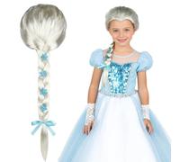 LYPPUL Peluca Elsa, Peluca de Princesa para Mujeres y Niñas, Peluca Frozen Niña, Princesa pelucas Ideal Para Niñas, Fiestas de Cumpleaños, Mujeres, Navidad, Halloween, Cosplay Y Carnaval