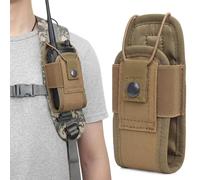 LYQNIHOB 1 pcs Funda Táctica para Walkie Talkie con Soporte de Radio, Funda Táctica para Radio con Sistema, unda táctica para Radio, Porta Cinturón y Bolsa para Outdoor y Acampada, amarillo terroso