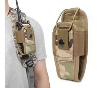 LYQNIHOB 1 pcs Funda Táctica para Walkie Talkie con Soporte de Radio, Funda Táctica para Radio con Sistema, unda táctica para Radio, Porta Cinturón y Bolsa para Outdoor y Acampada, Amarillo camuflaje