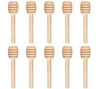 LYQNIHOB Cucharas de Miel de Madera, 10pcs Agitador de Mezcla de Miel de Madera, Agitador de Mezcla de Miel de Madera para Dispensador de Mermelada de Miel, Mini Palillo de Miel para Bodas, Cumpleaños