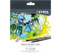 LYRA Aqua Brush Duo, Rotulador doble punta, estuche 12 unidades