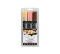 LYRA Aqua Brush Duo, Rotuladores doble punta, paquete 6 unidades, skin tones