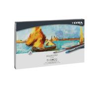 LYRA Aquacolor Pasteles Cera Redondos 9.5mm Caja Metal Col. Surtidos 48uds | Pasteles de cera acuarelables para artistas. Fáciles de difuminar y de colores vivos diluibles para tonos delicados.