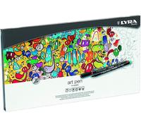 Lyra Artista Punta de Fieltro Arte Ilustración Dibujo Plumas Metal Regalo Lata