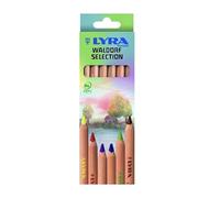 Lyra - Caja de cartón con 12 lápices de colores Super Ferby, forma ergonómica, colores variados No pintado 6