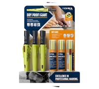 LYRA Dry Professional Giant Display - 12 marcadores de construcción y 9 minas de repuesto