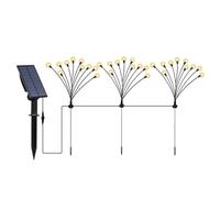 LYRA FAMILY X3 H70cm - Lote de 9 antorchas solares con panel solar LED LED blanco cálido