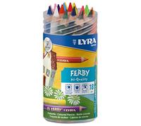 LYRA 3623180 Caja redonda con cerradura Ferby con 18 lápices de colores, surtidos