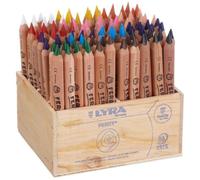Lyra Ferby Tamaño Medio Lápices de Colores Madera Natural Acabado Caja 96