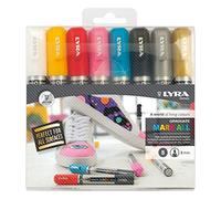 LYRA Graduate Mark All Marcador Permanente 2 mm Estuche 8 unidades, Colores surtidos