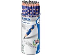 LYRA Groove Slim, Lápices de grafito ergonómicos, Triangular con zona de grip natural, Bote de plástico