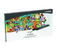 LYRA Hi-Quality Art Pen - Estuche metálico 40 rotuladores artísticos acuarelables de colores, efectos de luz y metálicos