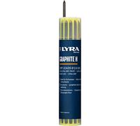 Lyra - Minas de grafito, 12 unidades, Gris H, ideal para carpintero, resistente Magazin, borrable color - 4499111