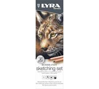LYRA Lápices de esbozo Rembrandt Art Specials, redondos, mina 5 mm, estuche metálico, 6 unidades