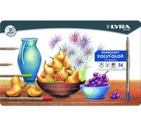 LYRA Rembrandt Polycolor, Lápices de Colores para Bellas Artes, redondo, Estuche de Metal, colores surtidos, 36 unidades