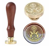 Lyra - Sello de cera - Sello sellado del Dios del sol griego antiguo, sello de sellado de latón Apolo de 30 mm para sobres, cartas, manualidades y álbumes de recortes