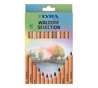 LYRA Lápices de colores Super Ferby triangular grueso natural, estuche cartón, 12 colores 3 unidades