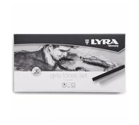 Lyra Pastel seco para bellas artes Cuadrado 8,0 mm Set 12 tonos grises y marrones