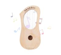 Lyre Diy Kit Construye Tu Propio Instrumento de Madera de Barro Lyre Harp 7 String con Llave de Ajuste y Bolsa de Concierto para Niños y Entusiastas de la Música, Arpa Lira de 7 Cuerdas