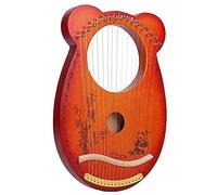 Lyre Harp, 16 Cuerdas De Metal Saddor De Cobre Mahogany Lyre Harp Con Llave De Afinación, Cadenas De Extracción, Manual, Mejores Regalos Para Adultos, Niños, Principiantes (Color : Red)