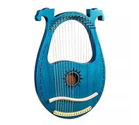 Lyre Harp 16 String, Instrumento De Caoba De Madera Maciza, Con Llave De Ajuste, Plectrum, Pegatinas, Conjunto Adicional De Cuerdas, Regalo For Los Amantes De La Música For Principiantes Niños Adultos