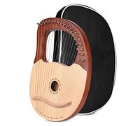 Lyre Harp, 19 Cuerdas De Metal Sillín De Cobre Mahogany Lyre Harp, Con Llave De Afinación, Cuerdas Adicionales, Manual De Música, Mejores Regalos Para Adultos, Niños, Principiantes