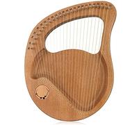 Lyre Harp 24 Cuerdas De Metal Instrumento De Caoba, Diseño Ergonómico, Con Tunining Wrench, Tutorial De Música, Mejor Regalo Para Principiantes Amantes De La Música Adulto (Color : Brown)
