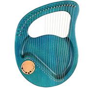 Lyre Harp 24 Cuerdas De Metal Instrumento De Caoba, Diseño Ergonómico, Con Tunining Wrench, Tutorial De Música, Mejor Regalo Para Principiantes Amantes De La Música Adulto (Color : Green)