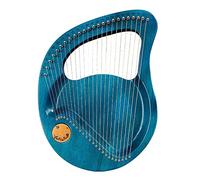 Lyre Harp 24 Metal String Makogany Wood Instrumento Musical, Con Llave De Ajuste, Plectrum, Pegatinas, Conjunto Adicional De Cadena, For Adultos, Niños Y Principiantes (Color : Blue)