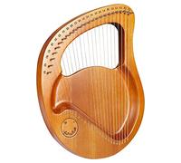 Lyre Harp 24 Metal String Makogany Wood Instrumento Musical, Con Llave De Ajuste, Plectrum, Pegatinas, Conjunto Adicional De Cadena, For Adultos, Niños Y Principiantes (Color : Brown)