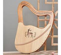 Lyre Harp 32 cuerdas instrumento de cuerda de madera de caoba, con bolsa de transporte EVA, llave de afinación, cuerda de repuesto, manual de instrucciones en inglés, for amantes de la música niños pr