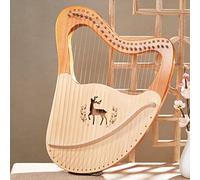 Lyre Harp 32 cuerdas instrumento de cuerda de madera de caoba, con bolsa de transporte EVA, llave de afinación, cuerda de repuesto, manual de instrucciones en inglés, for amantes de la música niños pr