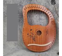 Lyre Harp con Llave de Ajuste, Guía de Estudio Arpa de Lira Niños, Adolescentes Arpa de Palanca para Conciertos Fiestas de Cumpleaños Portátil(19 String Vintage Orchid)