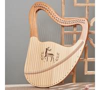 Lyre Harp Instrumento De Cuerda De Madera De Caoba De 32 Cuerdas, Con Bolsa De Transporte De Eva, Llave De Afinación, Cuerda De Repuesto, Manual De Instrucciones En Inglés,(Color:27 Strings Lyre Harp)