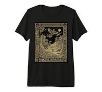 Lyrebird Constellation Tarot Card Oculto Camiseta Premium