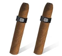 Lyreh 2uds Soporte Cigarro Magnetico de Carrito de Golf, Anillos Ajustable para Cigarros de Material TPR Adecuado para Calibre de Anillo de 38 a 60 para Golf Parrilla Pesca Viajes(Negro)