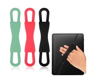 Lyreh 3 Pzs Correas de Mano para Kindle, Comodo Cintura di Lettura Estensibile per Tablet Accessori Lettura a Letto Adatta a Dispositivi da 10,16-20,32 cm (Nero, Rosso, Verde)